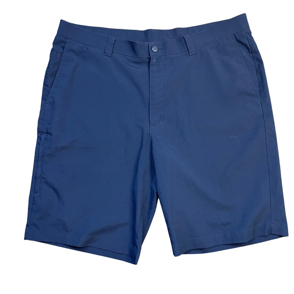PGA Tour Hybrid Golf Shorts Men's 38 Navy Blue Pockets Flat‎ Front 12" Inseam
